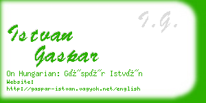 istvan gaspar business card